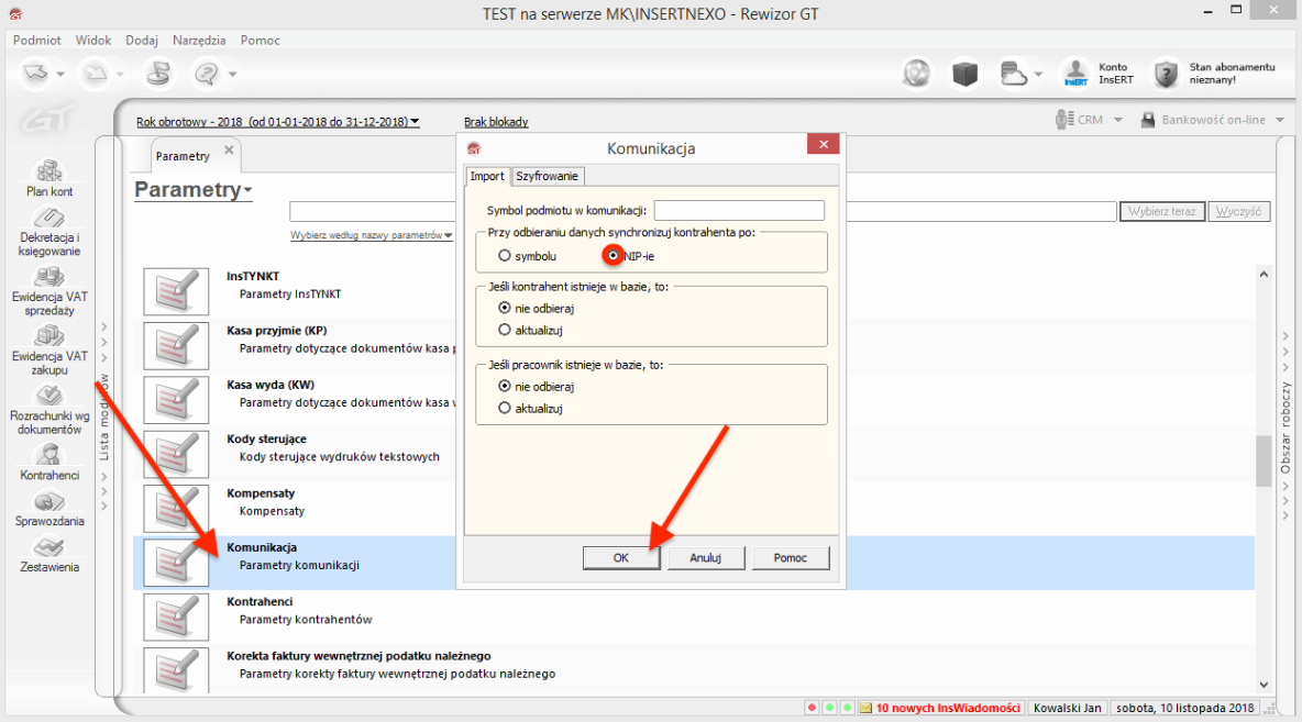 Konfiguracja importu dokumentów do Insert Rewizor GT